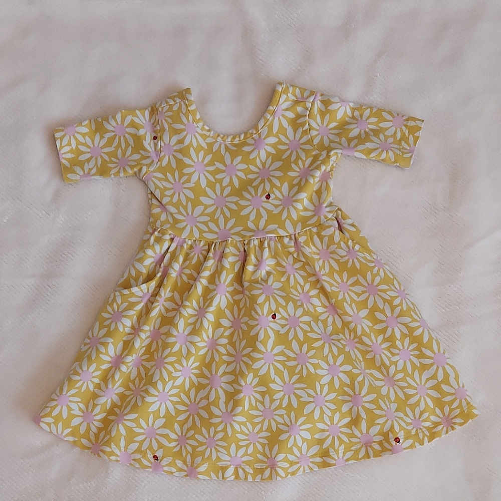 Floral Yellow Kids Dress